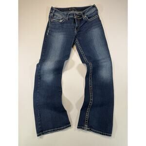 Silver Jeans Women's 29x30 Blue Dark Wash Suki Boot Cut Jeans